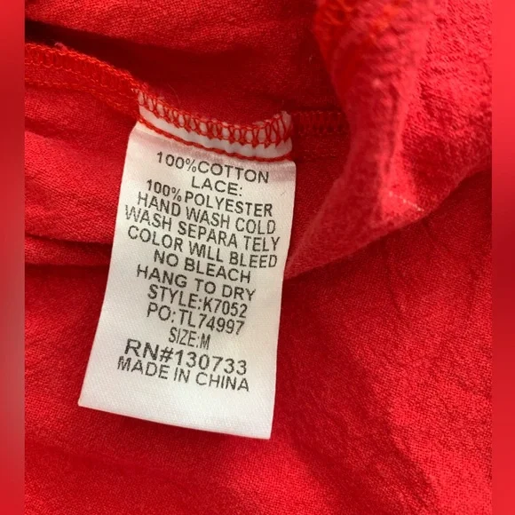 Umgee Red Embroidered Dress with Floral Details - Picture 9 of 16